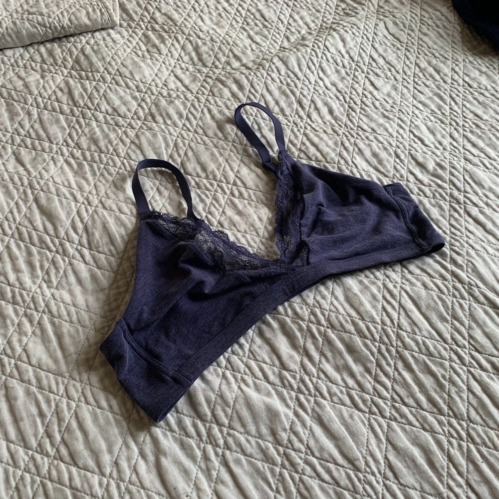 GAP Heathered blue bralette